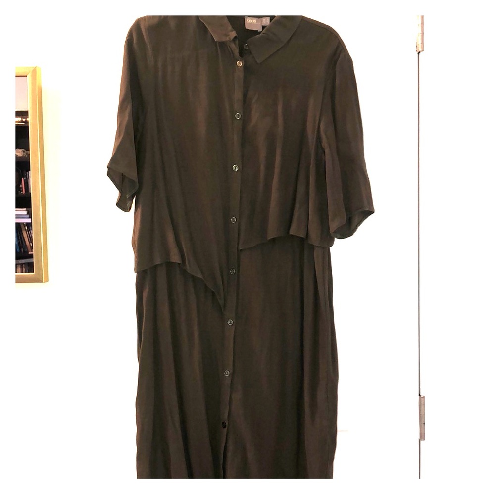 ASOS asymmetrical button down dress